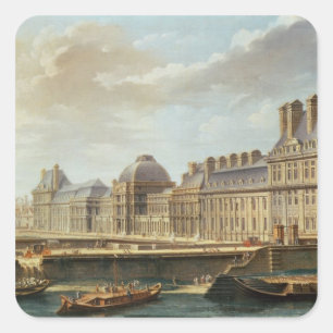 The Palace and Garden of the Tuileries, 1757 Square Sticker