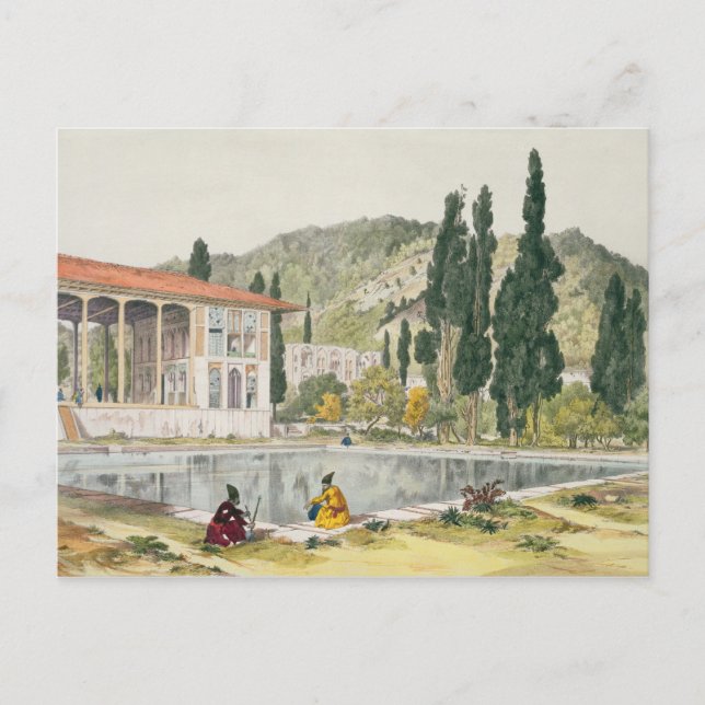 The Palace and Gardens of Ashref, Persia, plate 80 Postcard (Front)