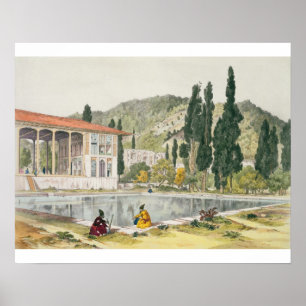 The Palace and Gardens of Ashref, Persia, plate 80 Poster