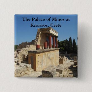 The Palace of Minos at Knossos, Crete,  GREECE 15 Cm Square Badge
