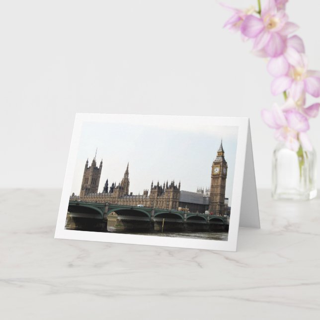 The Palace of Westminster, London, England Card (Orchid)