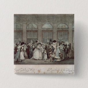 The Palais Royal Gallery's Walk, 1787 15 Cm Square Badge