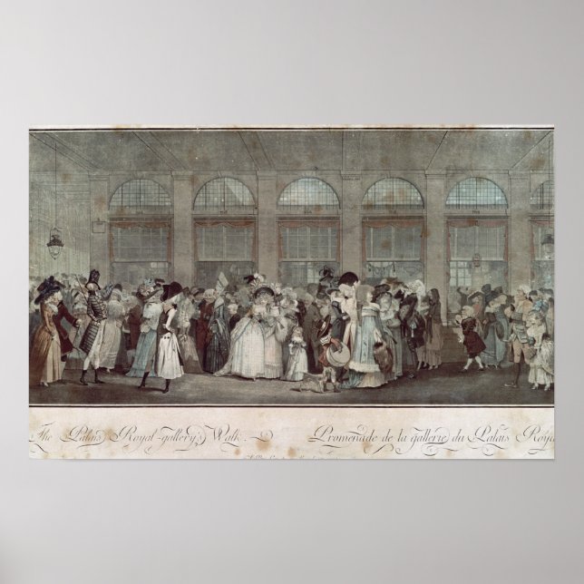 The Palais Royal Gallery's Walk, 1787 Poster (Front)