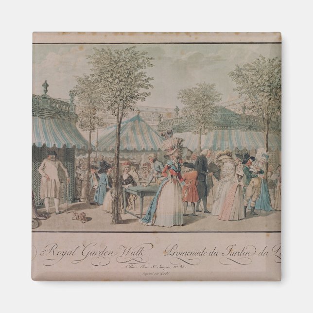 The Palais Royal Garden Walk, 1787 Magnet (Front)