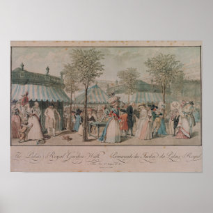 The Palais Royal Garden Walk, 1787 Poster