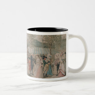 The Palais Royal Garden Walk, 1787 Two-Tone Coffee Mug