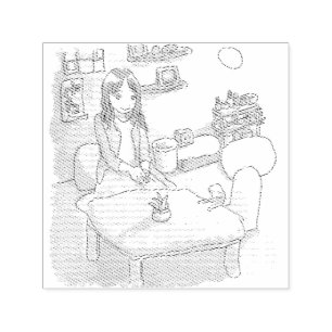 the pale rooms and soles of the feet self-inking stamp