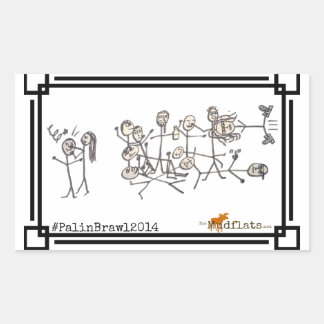 The Palin Brawl, by Jeanne Devon Rectangular Sticker