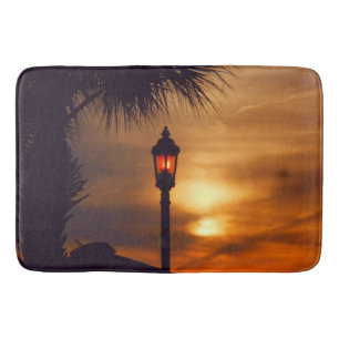 The Palm, Lantern and Sunset Bath Mat
