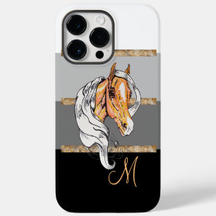 The Palomino (black gradient/gold stripes) Case-Ma iPhone 14 Pro Max Case