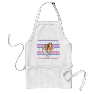 The Palomino (blue, pink & white stripes) Standard Apron