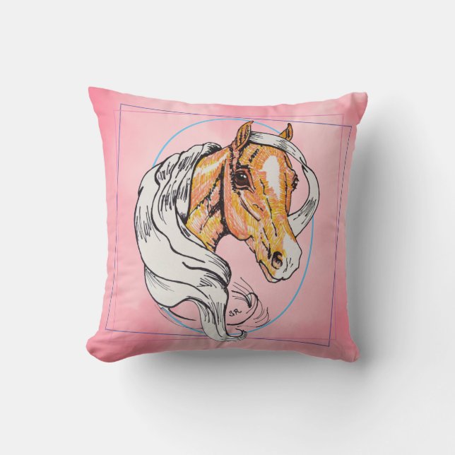 The Palomino (pink clouds) Cushion (Front)