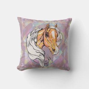 The Palomino (pink violet geometric) Cushion
