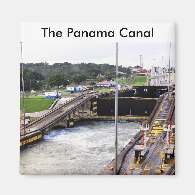 The Panama Canal, High Def Photography Magnet (Front)