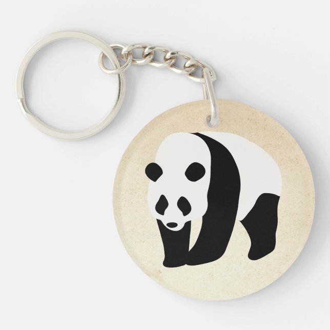 The Panda Colour Block Key Ring (Front)