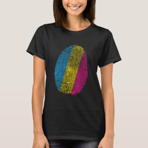 The Pansexual Flag Flag Fingerprint Lgbt Pride T-Shirt