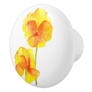 'The Pansy Party' on a Ceramic Knob (IV)