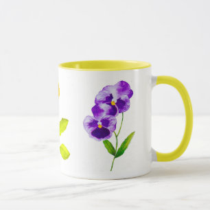 'The Pansy Party' on a Combo Mug (II)