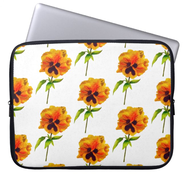 'The Pansy Party' on a Laptop Sleeve (II) (Front)