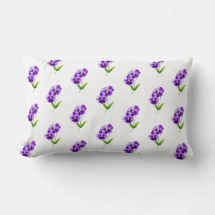 'The Pansy Party' on a Lumbar Pillow (III)