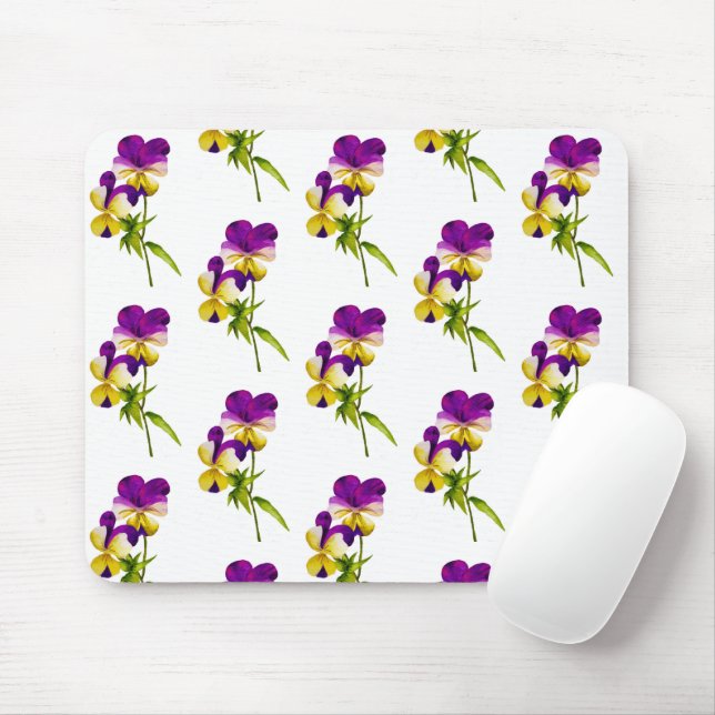 'The Pansy Party' on a Mousepad (I) (With Mouse)