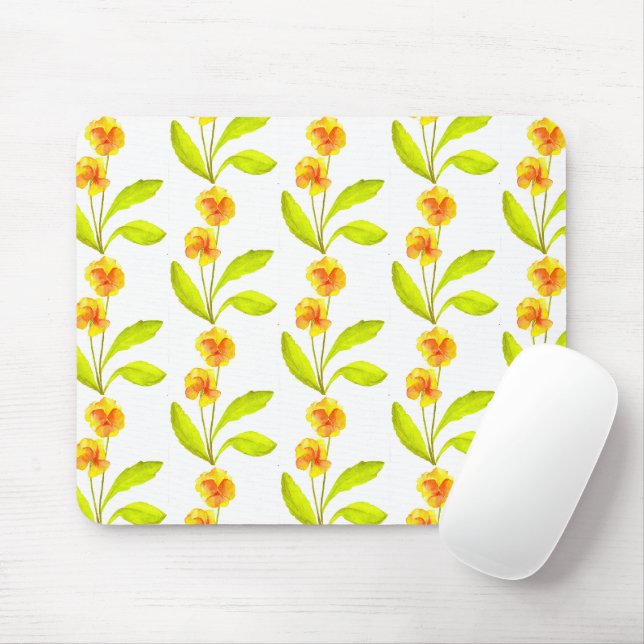 'The Pansy Party' on a Mousepad (III) (With Mouse)