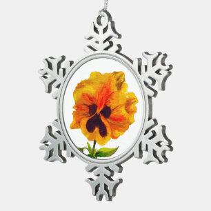 'The Pansy Party' on a Pewter Ornament (II)