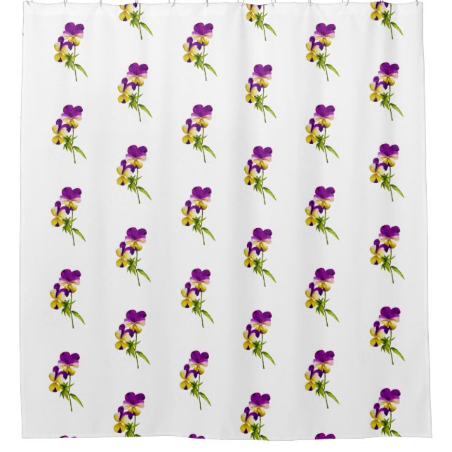 'The Pansy Party' on a Shower Curtain (I) (Front)