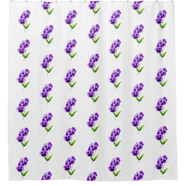 'The Pansy Party' on a Shower Curtain (II) (Front)