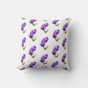 'The Pansy Party' on a Throw Pillow (III)