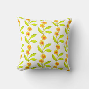 'The Pansy Party' on a Throw Pillow (IV)