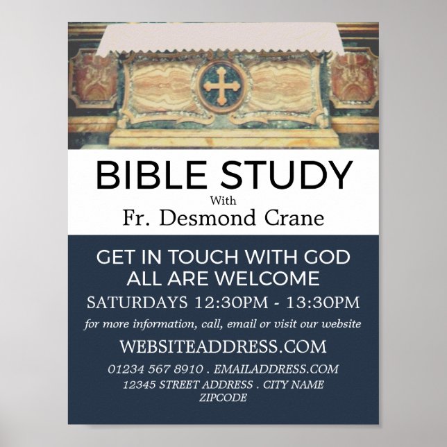 The Pantheon Altar, Rome, Christian Bible Class Poster (Front)