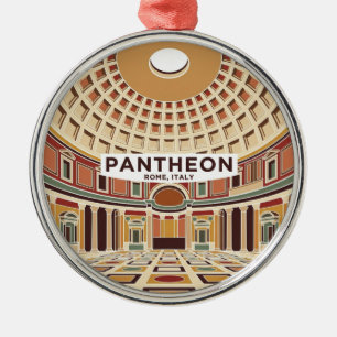 The Pantheon Interior Italy Metal Ornament