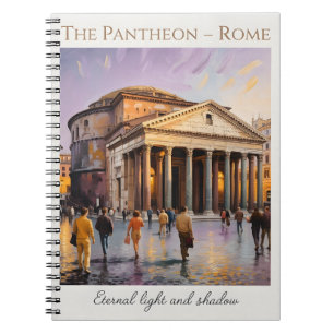 The Pantheon Rome Italy Watercolor Vintage Travel Notebook