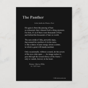 THE PANTHER POSTCARD