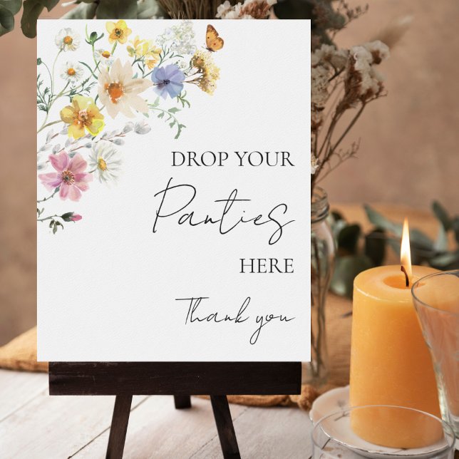The Panty Game Sign Wildflower Boho Bridal Shower (Creator Uploaded)