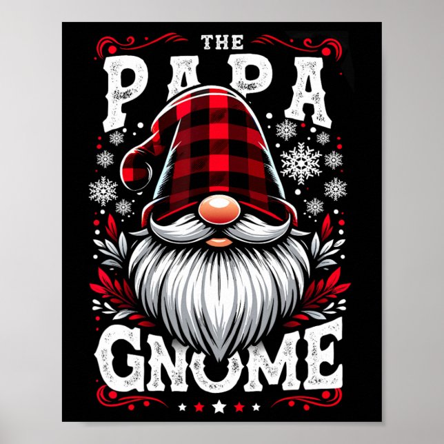 The Papa Gnome Matching Family Christmas Pajama  Poster (Front)