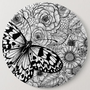 The paper kite garden 6 cm round badge