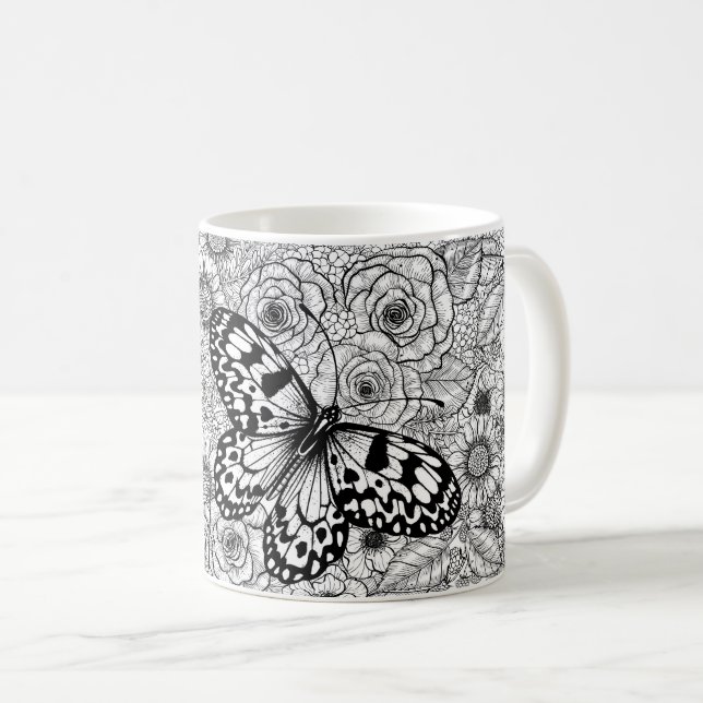 The paper kite garden coffee mug (Front Right)
