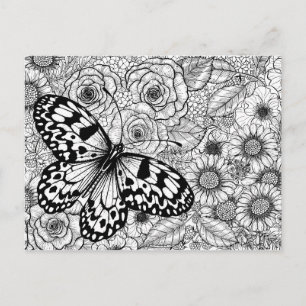The paper kite garden postcard