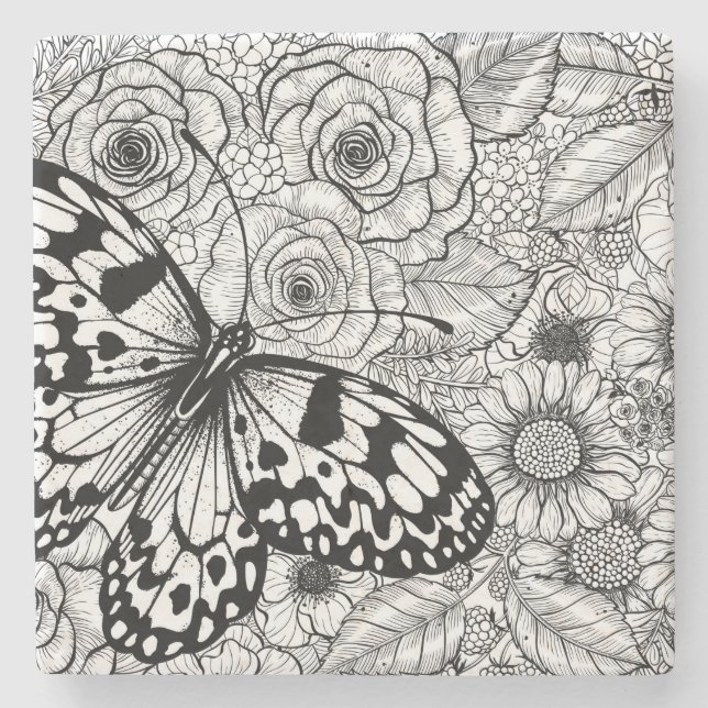 The paper kite garden stone coaster (Front)