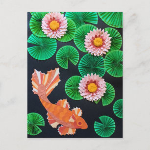 The Paper Koi Pond Postcard