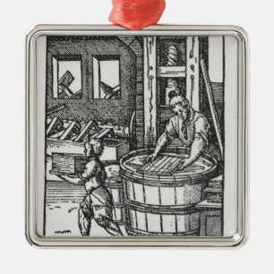 The Paper Maker Metal Ornament