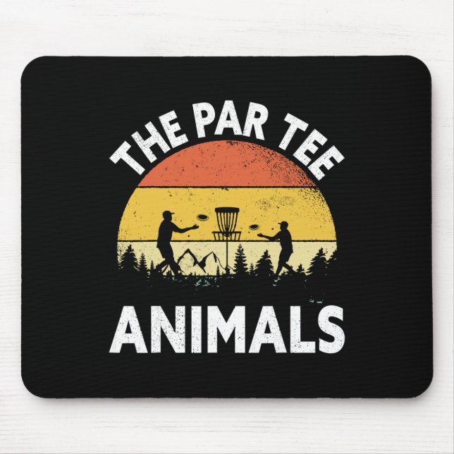 The Par Tee Animals - Disc Golf Player  Mouse Pad (Front)