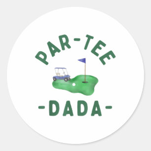 The Par Tee Dada Hole In One Golf Parents Matching Classic Round Sticker