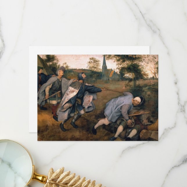 The Parable of the Blind by Pieter Bruegel Thank You Card (Front/Back In Situ)