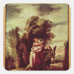 The Parable of the Good Samaritan Square Sticker