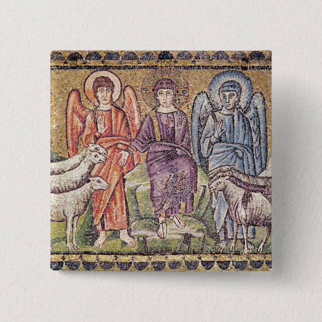 The Parable of the Good Shepherd 15 Cm Square Badge (Front)