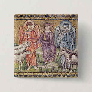 The Parable of the Good Shepherd 15 Cm Square Badge