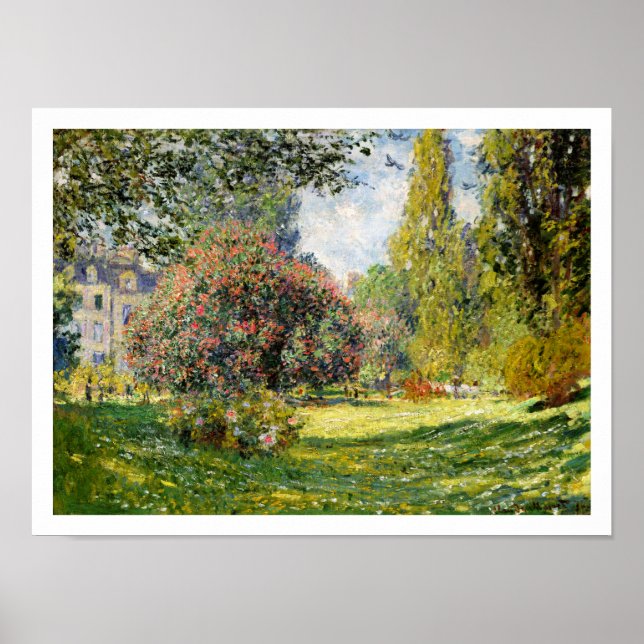The Parc Monceau by Claude Monet Poster (Front)
